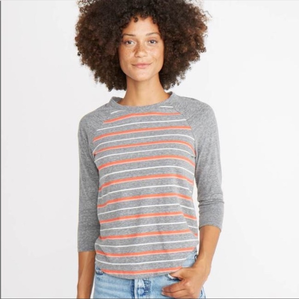 Marine Layer replan baseball style tee